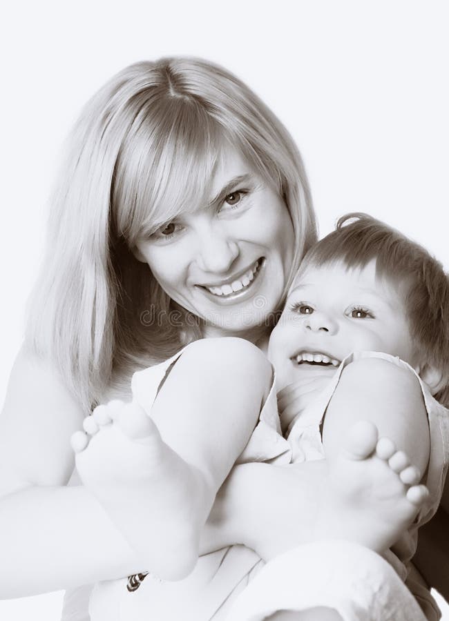 Portrait of mum with the son