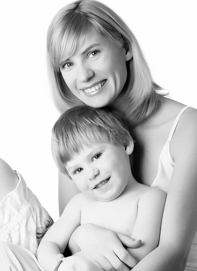 Portrait of mum with the son