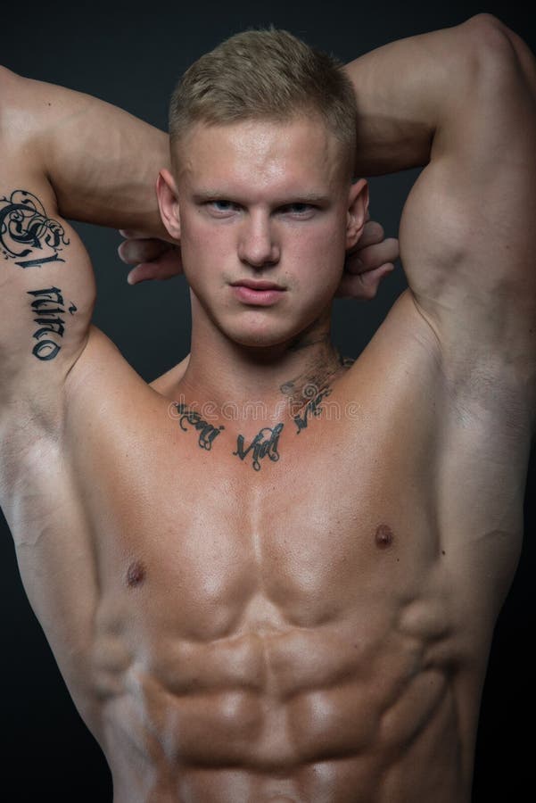 Portrait of bodybuilder stock photo. Image of face, white - 98579416
