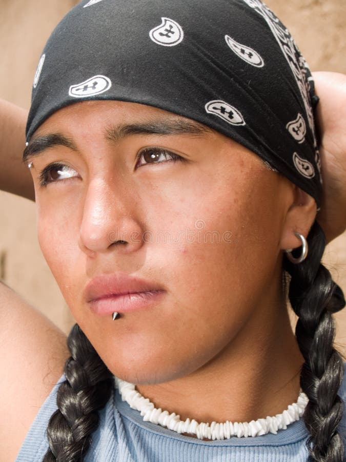 Portrait of a Native American teenage boy royalty free stock images Portrait of a Native American teenage boy royalty free stock images