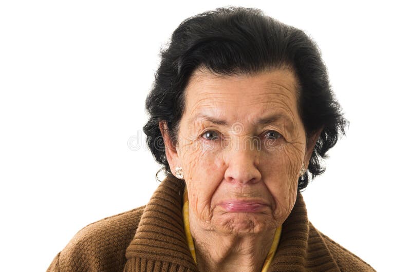 Portrait of old cranky woman grandmother royalty free stock image Portrait of old cranky woman grandmother royalty free stock image