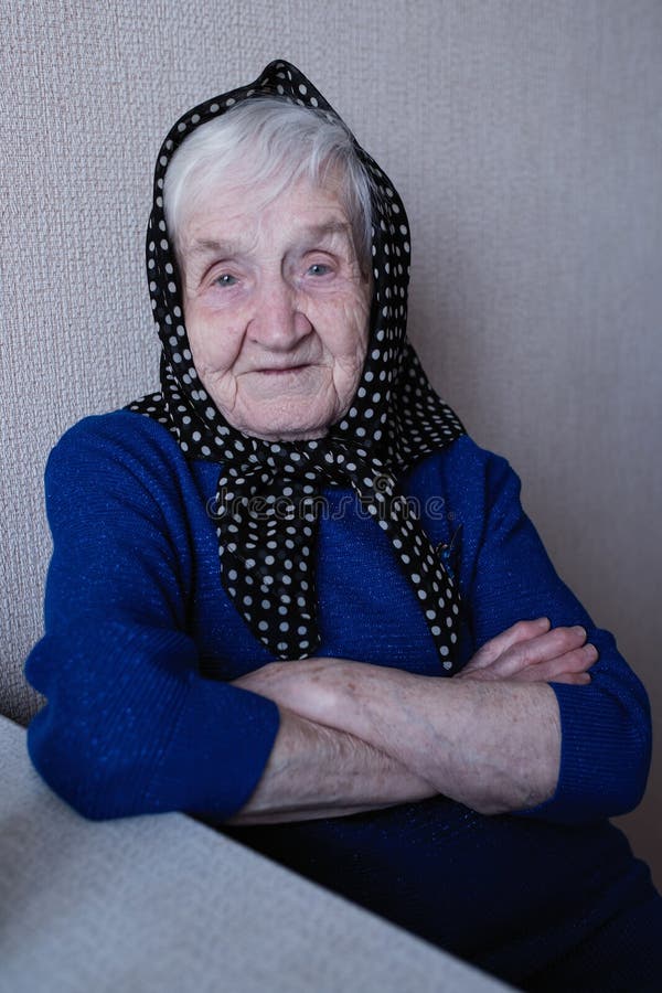 Old Lady Her Head Scarf Stock Images Download 6