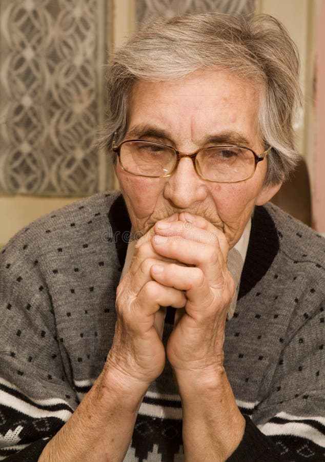 Portrait of old woman stock image. Image of senescence - 12621107