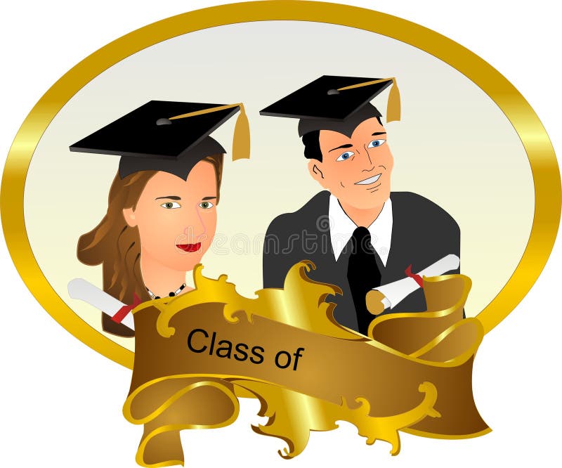 Portrait of our Graduates.. stock illustration