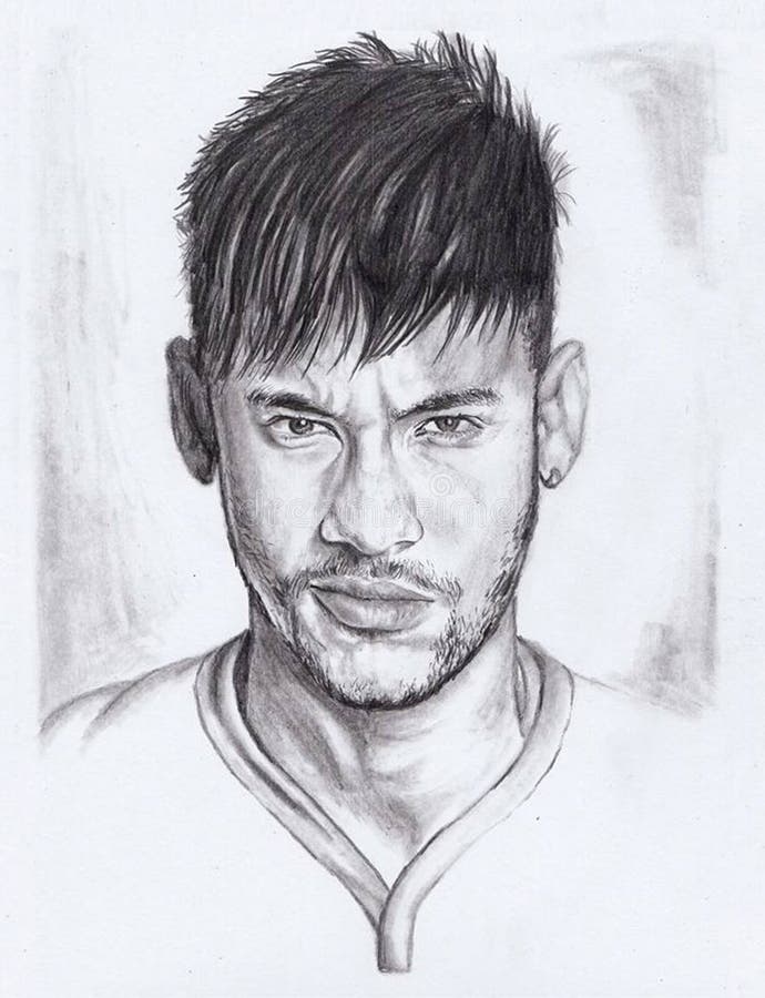 Neymar Drawing Easy Step By Step  Black Sketch Gallery  YouTube