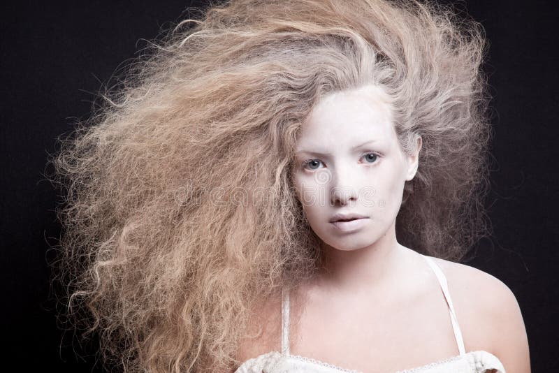 Portrait of a pale woman stock image. Image of drowned 98417163