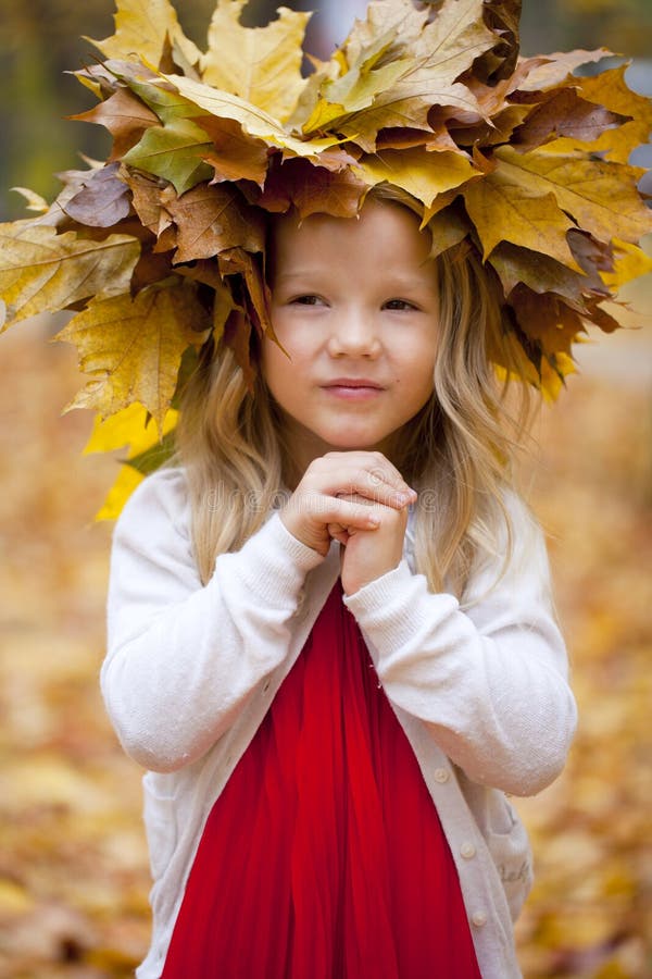 Portrait of a Pretty Liitle Girl Stock Image - Image of face, blonde ...