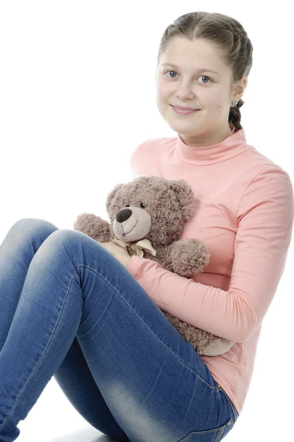 Little Cute Girl Holding Teddy Bear Stock Images - Download 2,381 Royalty Free Photos