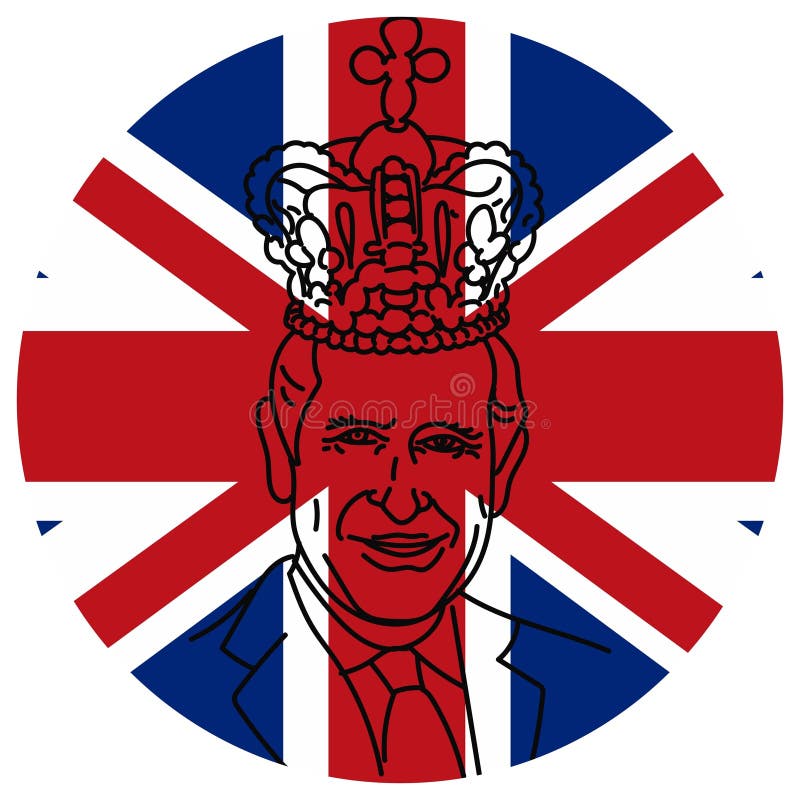 Portrait of Prince Charles King of England, in Profile Coronation of
