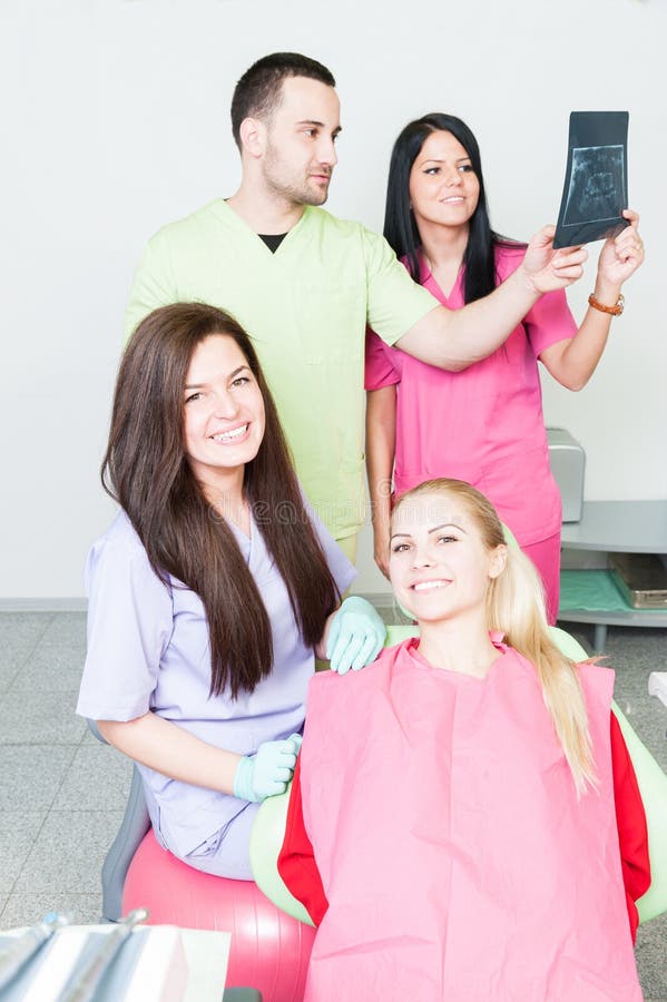 Portrait of a Professional Dentist Team Stock Photo Image of