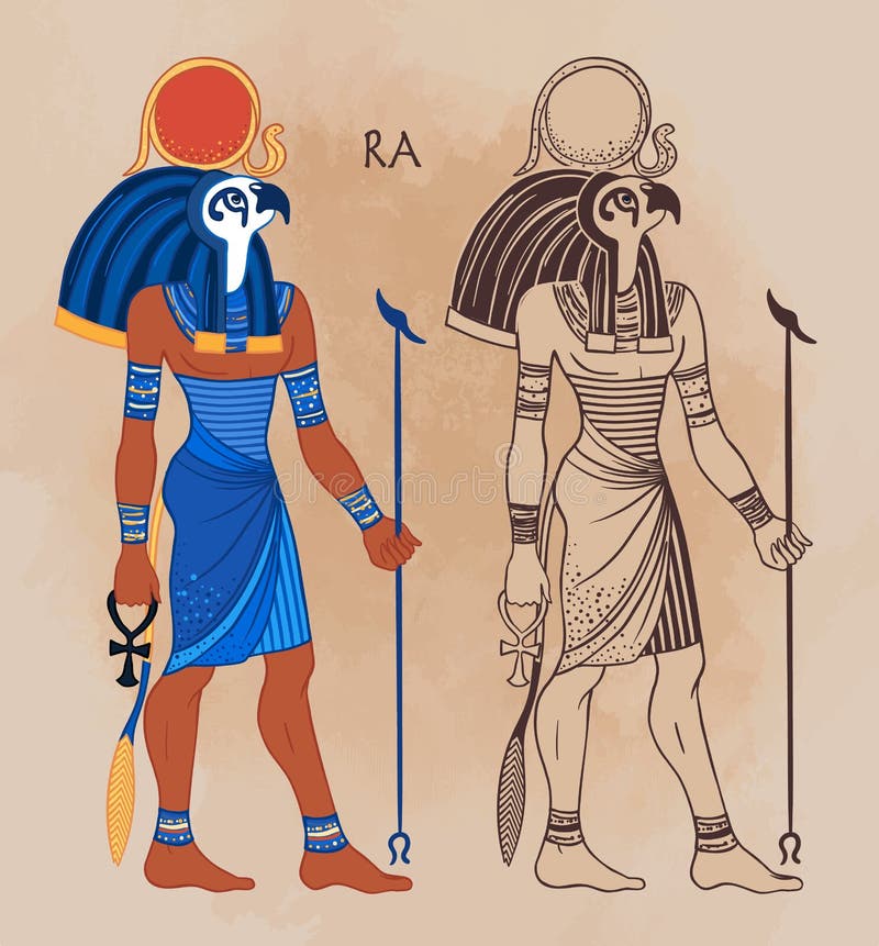 Portrait Of Ra Egyptian God Of Sun Most Important God In Ancient