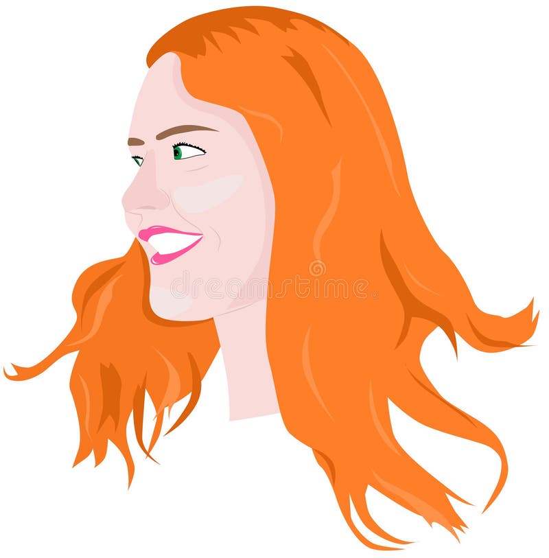 Redhaired girl and a frog stock vector. Illustration of love 100791990