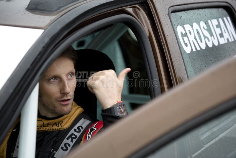 Portrait of Romain Grosjean driver