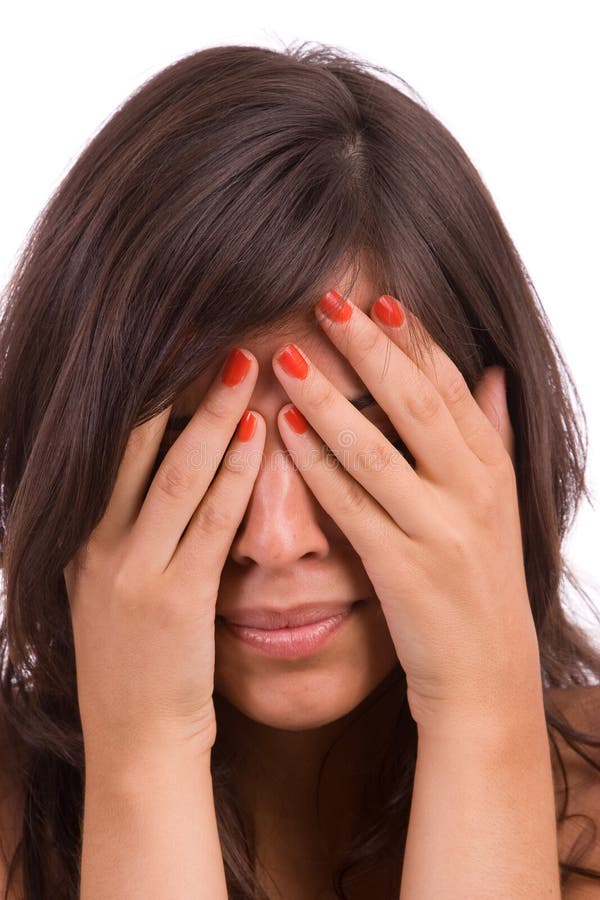 Portrait of sad girl stock image