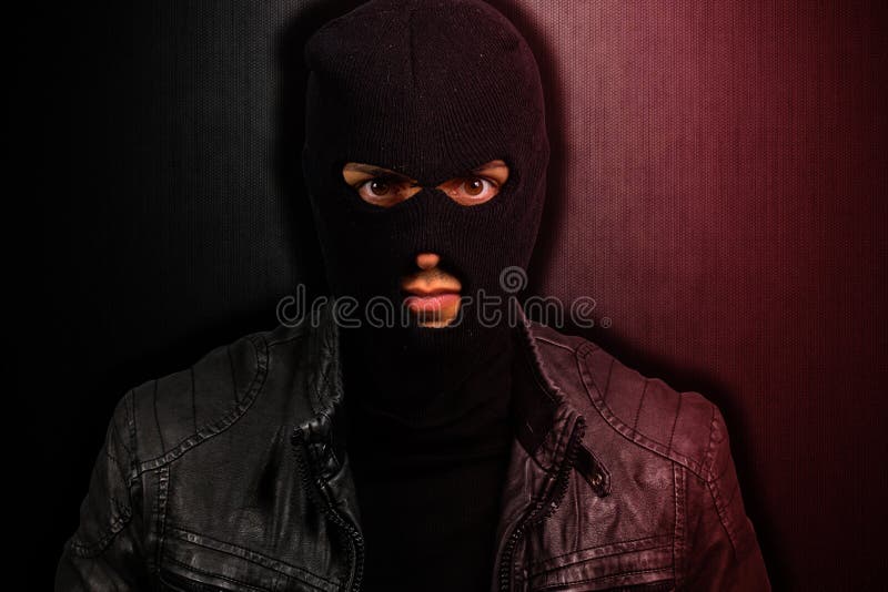 Scary Thief Try To Grab Something Stock Photo Image of hijacker