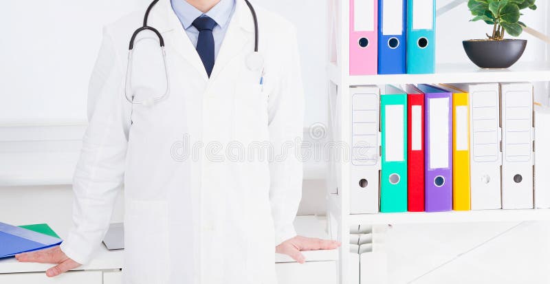 Portrait of senior doctor in medical office royalty free stock images Portrait of senior doctor in medical office royalty free stock images