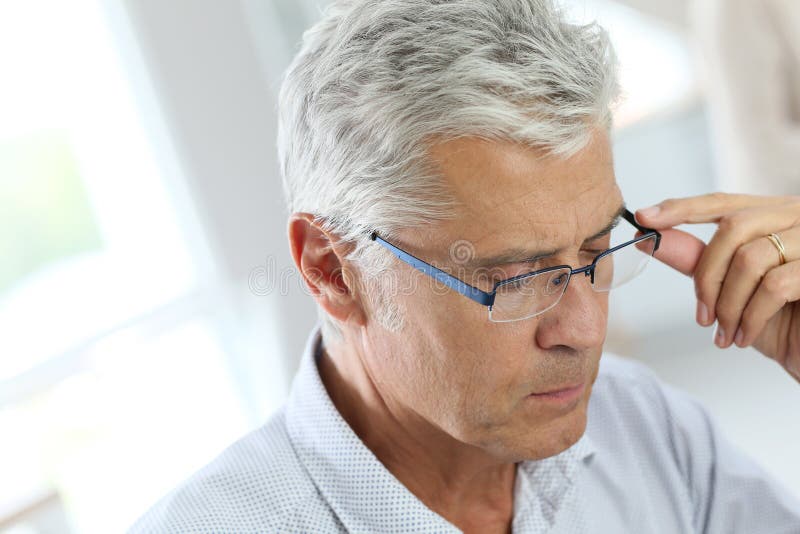 Portrait Of Senior Man With Grey Hair Stock Image Image