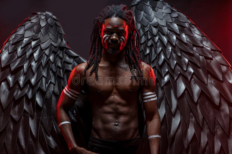 Portrait of Serious Muscular Angel from Heaven Stock Image - Image of  background, hairstyle: 171765591