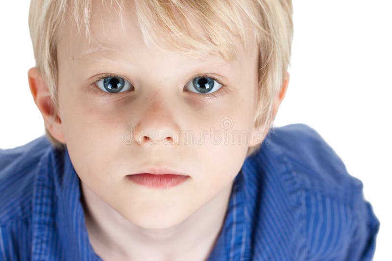 Portrait of a serious young boy