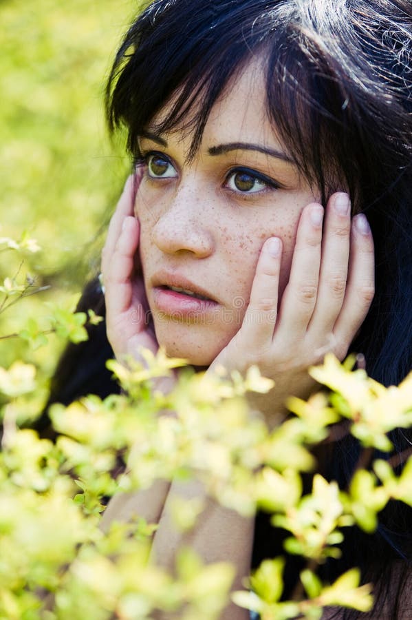 Portrait of brunette