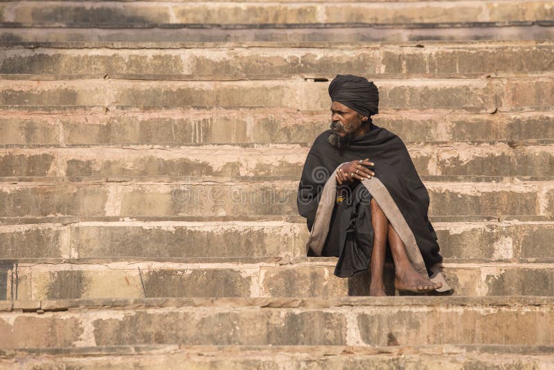 Portrait of Shaiva sadhu, holy man in Varanasi, India stock image Portrait of Shaiva sadhu, holy man in Varanasi, India stock image