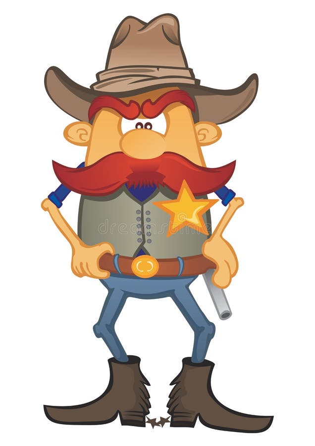 Portrait of sheriff royalty free illustration
