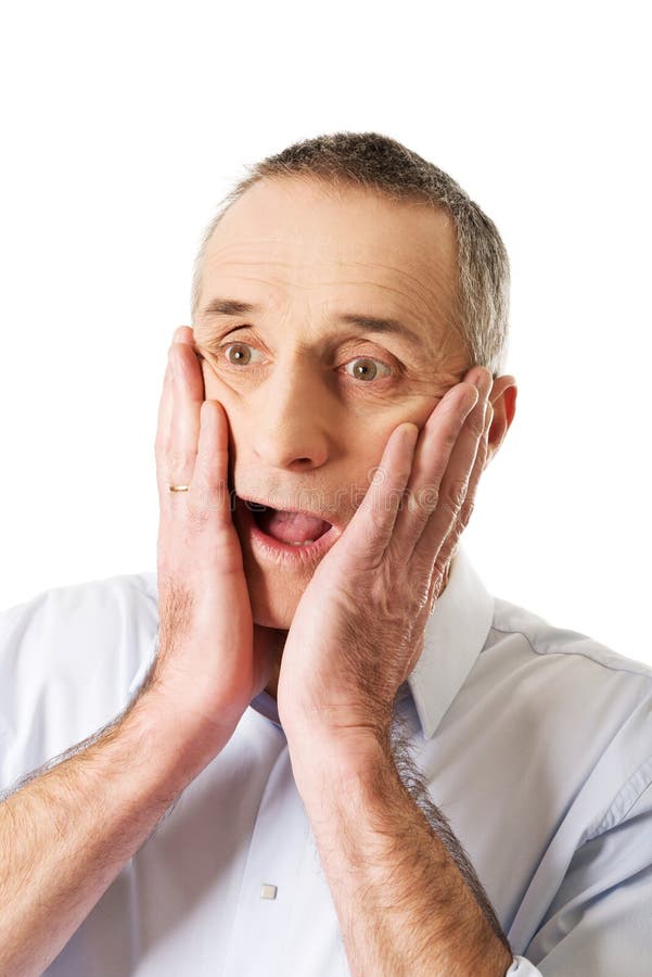 Portrait Of Shocked Handsome Man Stock Image Image Of People