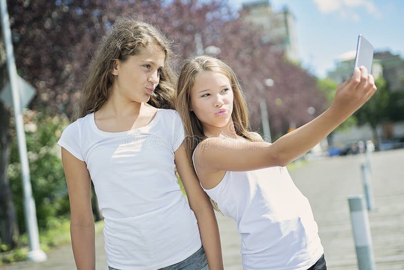 Portrait a Sister Teen Outside Having Fun Stock Image - Image of ...