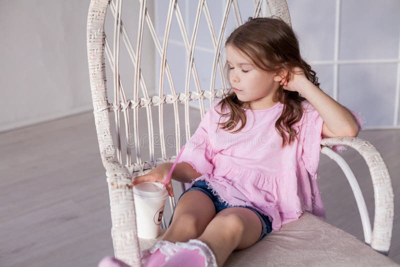 Portrait of a beautiful little girl in a pink dress five years Stock Photo  - Alamy