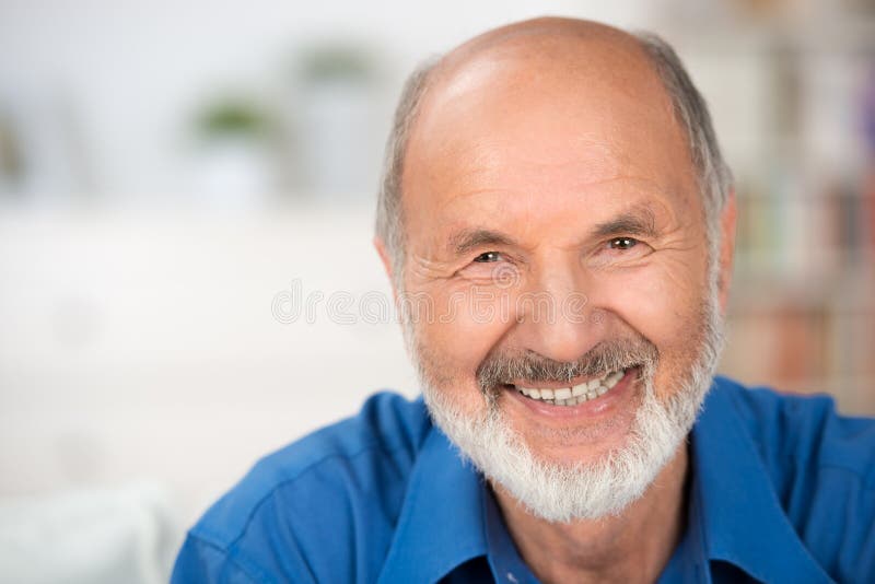 Portrait of a smiling attractive senior man