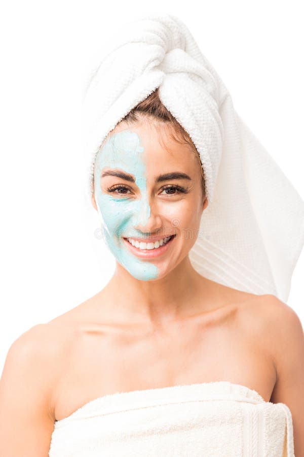 Pretty Mid Adult Woman Taking Care Of Her Skin royalty free stock photos Pretty Mid Adult Woman Taking Care Of Her Skin royalty free stock photos