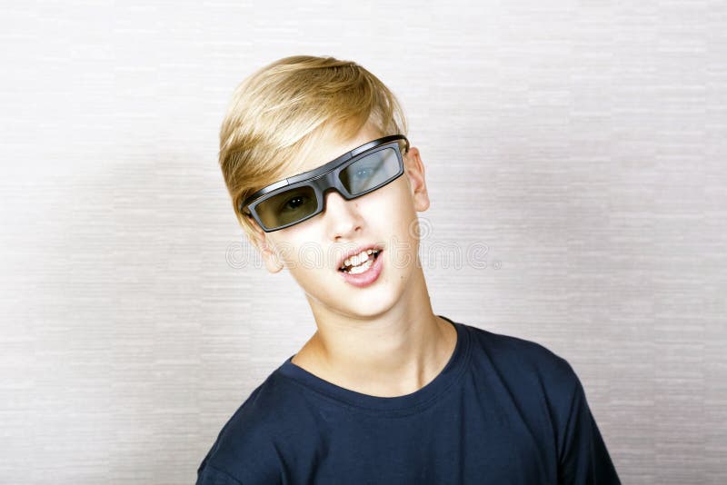 blonde hair glasses boy