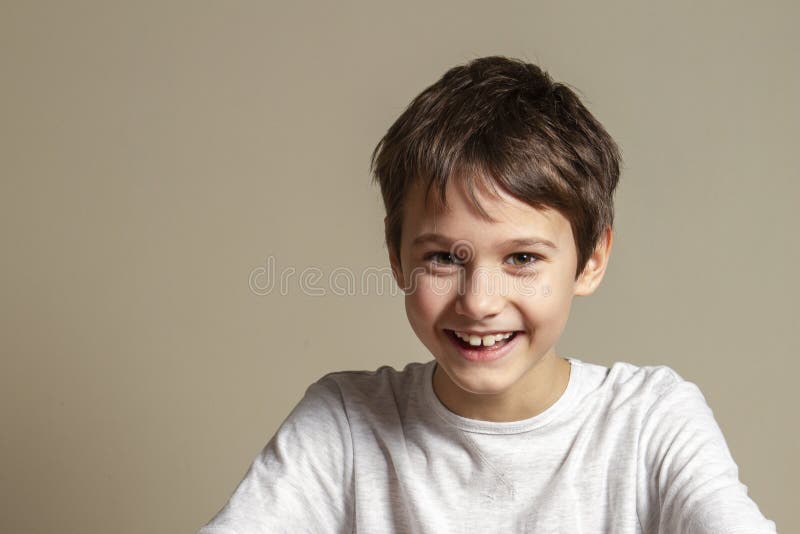 Portrait of happy smiling boy royalty free stock photography