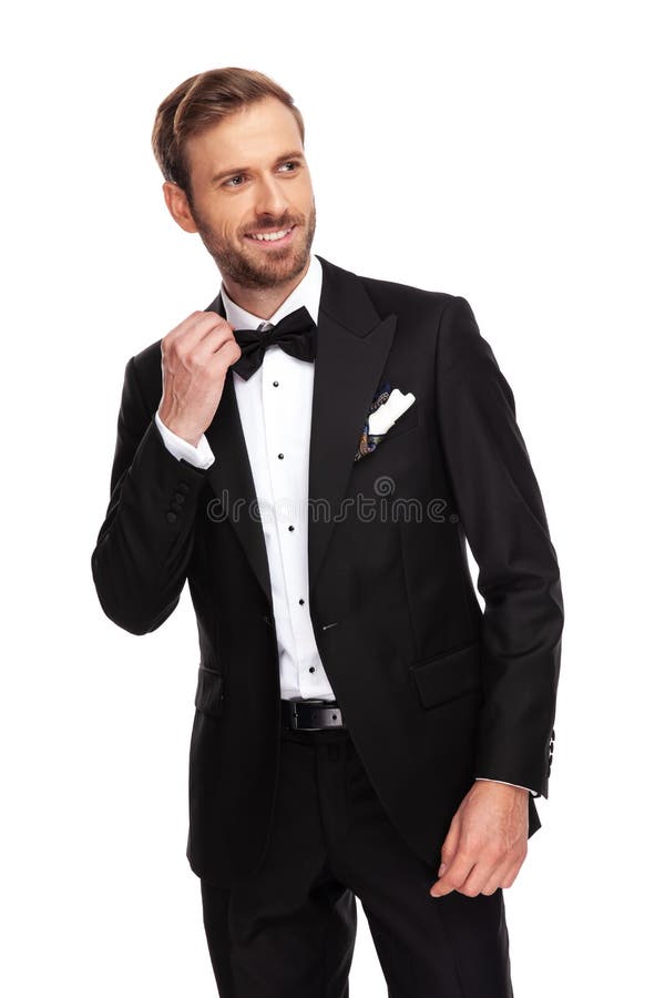Portrait Of Smiling Businessman Looking To Side While Standing Stock ...