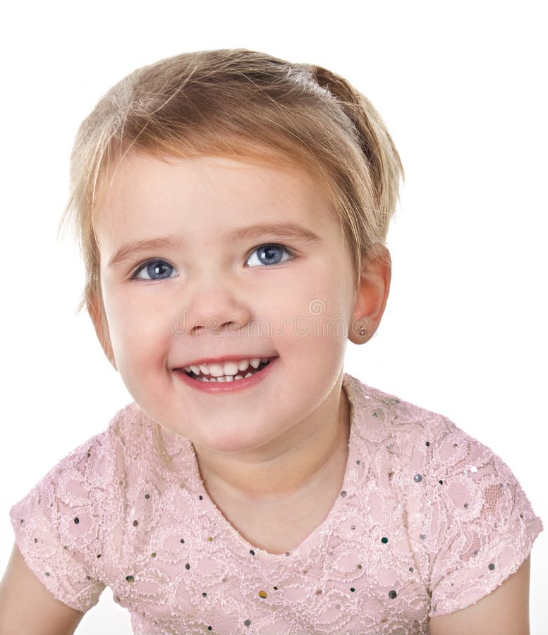 Portrait of smiling cute little girl