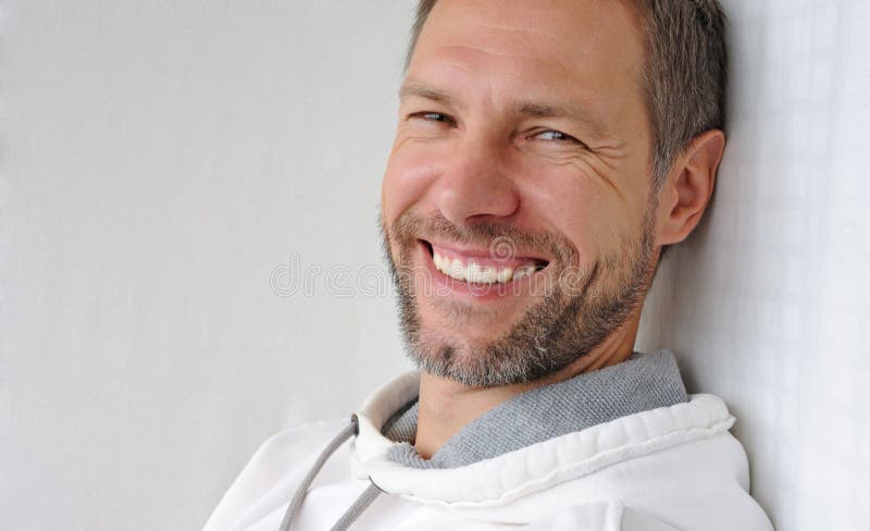 Portrait of smiling man stock images
