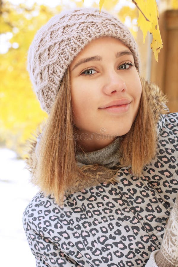Portrait of the smiling teen girl