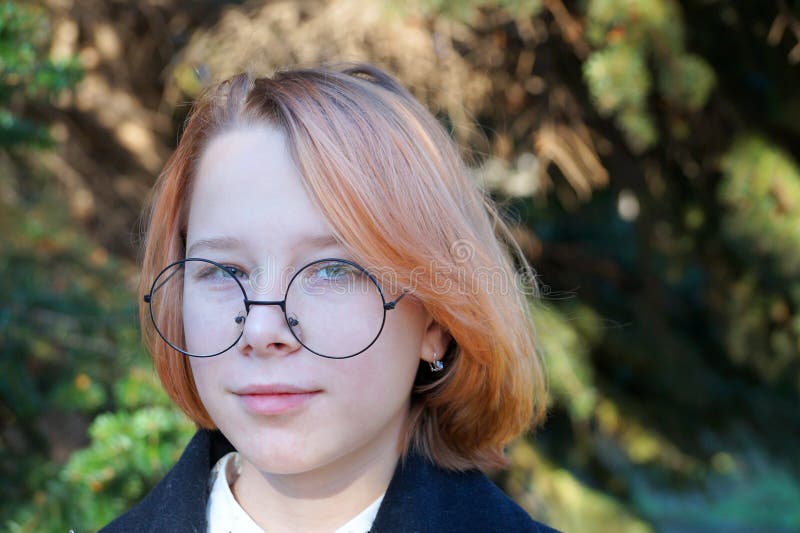 Blonde Boy with Glasses Portrait - wide 1