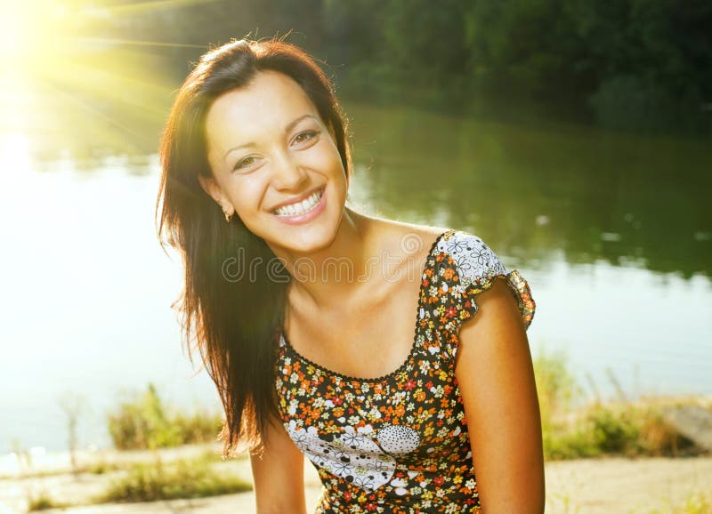 Portrait of smiling woman