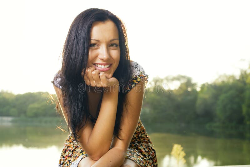 Portrait of smiling woman