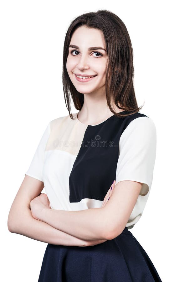 Portrait of smiling young girl. stock photo Portrait of smiling young girl. stock photo