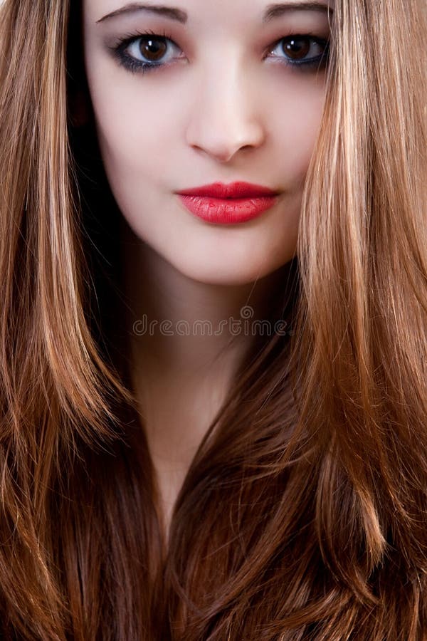 Portrait with straight hair