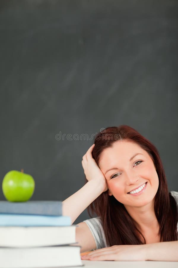 Portrait of a student with books royalty free stock photos
