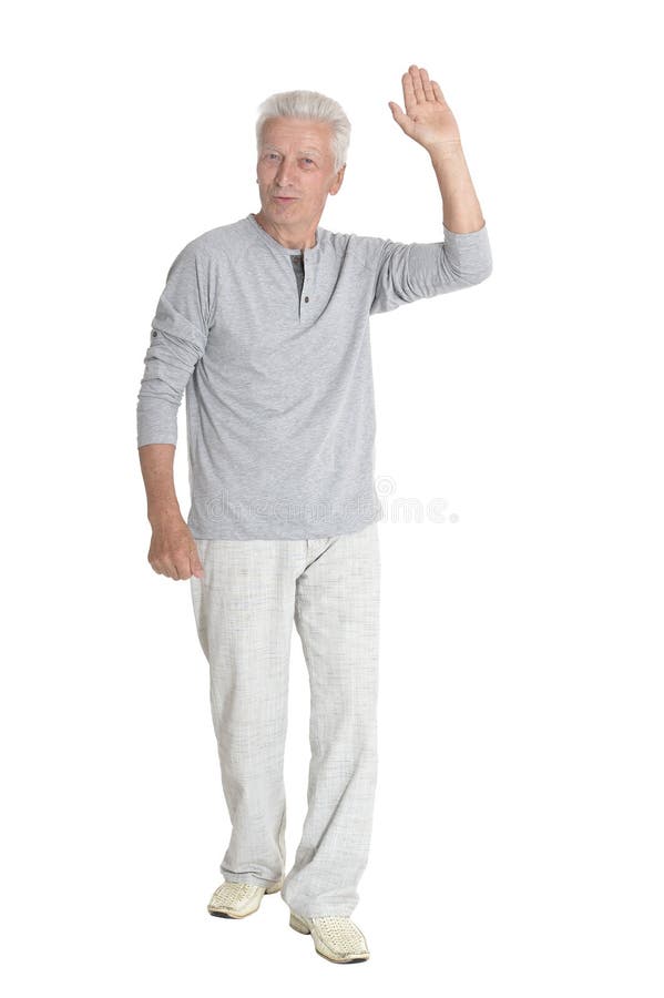 Portrait of successful senior man posing on white background royalty free stock images Portrait of successful senior man posing on white background royalty free stock images