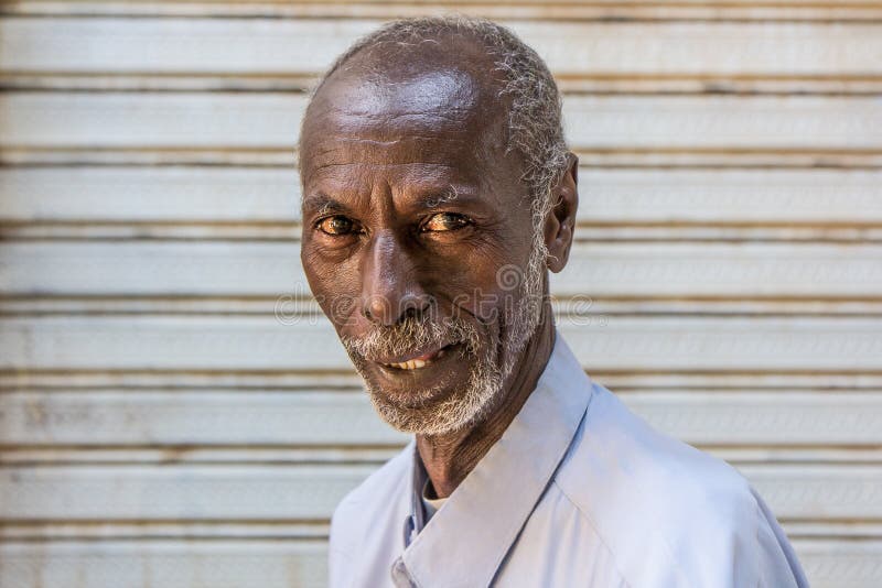 Portrait of a Sudanese man on a market. stock images Portrait of a Sudanese man on a market. stock images