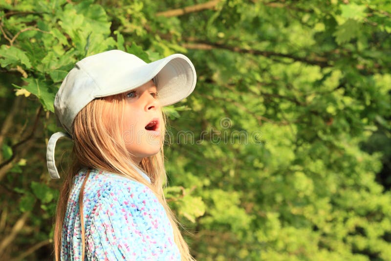 Portrait of surprised girl