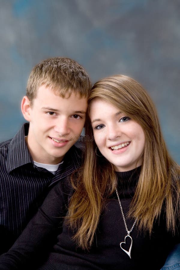 Portrait of teen age boy and girl