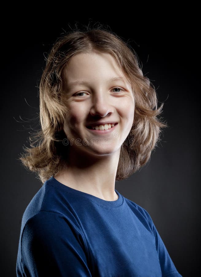 Portrait of a Teenage Boy with Brown Hair