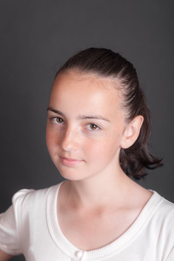 Teenage Girl With Brown Eyes Stock Photo Image O
