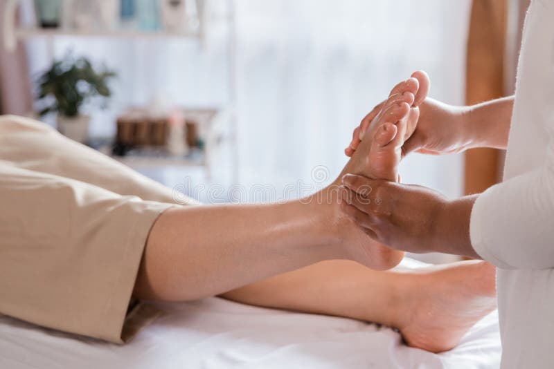 Reflexology Thai leg massage treatment
